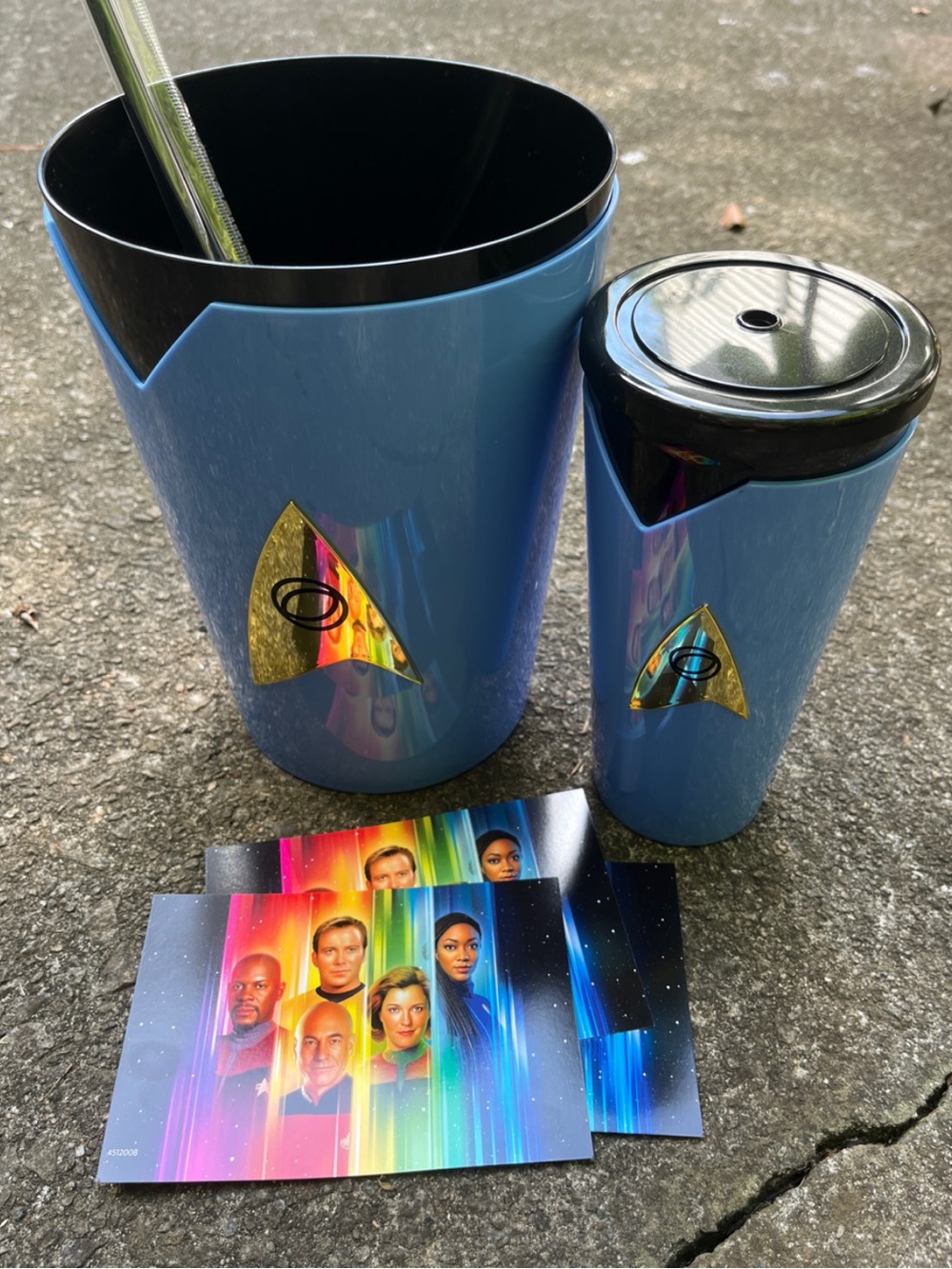 Star Trek popcorn bucket and cup set